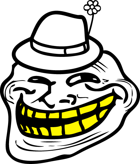 Trollface Clipart - Memes Für Whatsapp Stickers (465x542)