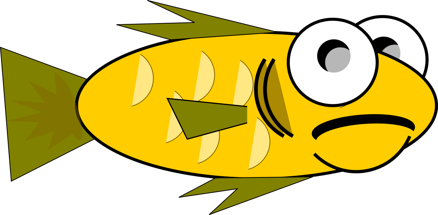 Hight Resolution Of Goldfish Computer Icons Cartoon - Scared Fish Clipart (1522x750)