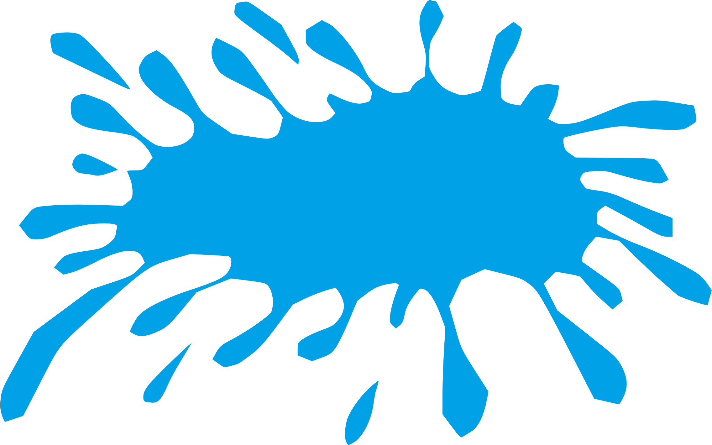 Slime Clipart Paint Splotch - Blue Splat Png (2272x1420)