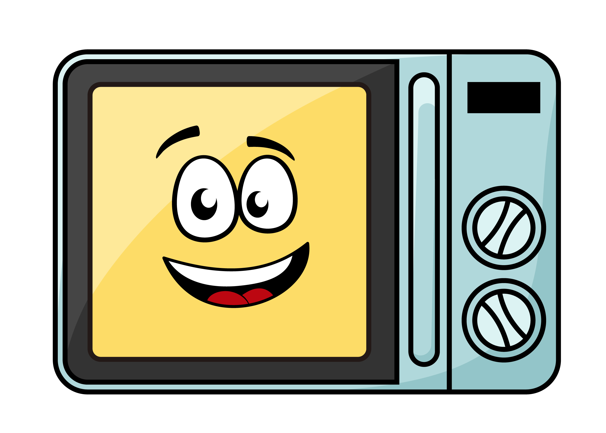 Microwave Drawing Home Appliance - Cartoon Pictures Of Microwaves (2945x2318)