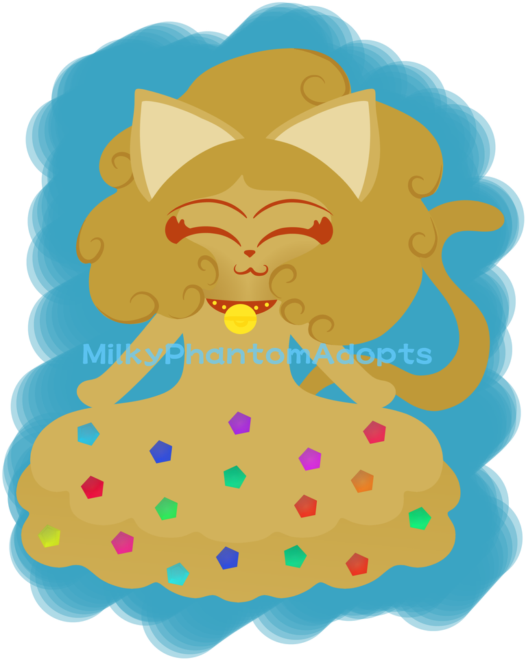 Gold Slime Nekomimi [closed] By Milkabuggy - Illustration (775x1031)