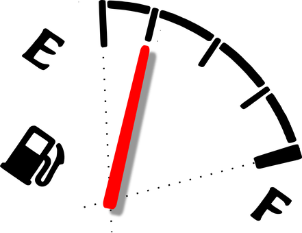 Fuel Meter, Meter, Indication, End, Full - Low Fuel Png (441x340)