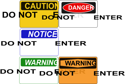 Do Not Enter Signs - 164x164 Pixels (512x279)