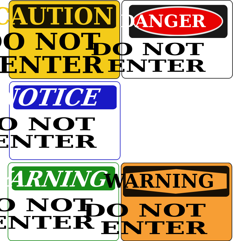 Do Not Enter Signs - Poster (775x800)