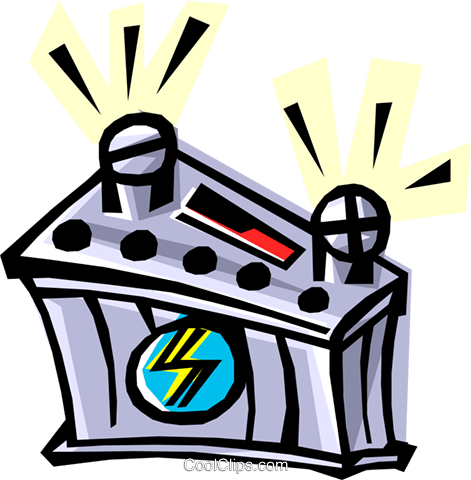 Battery Clipart 12 Volt - Car Battery Charger Cartoon (471x480)