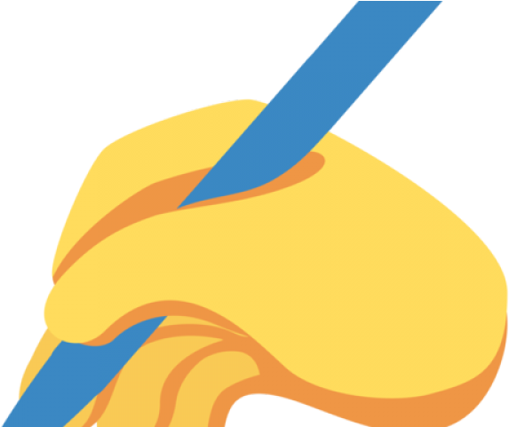 Hand Emoji Clipart Emogi - Main Qui Écrit (640x480)