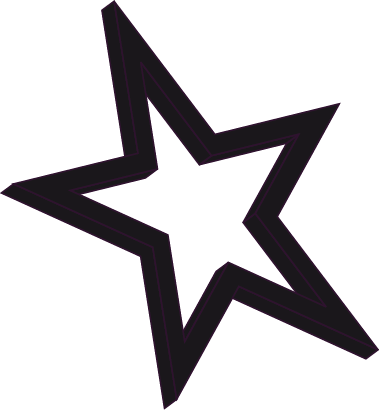 Silhouette Star Outline Wall Sticker Tenstickers - Estrellas Siluetas (379x410)