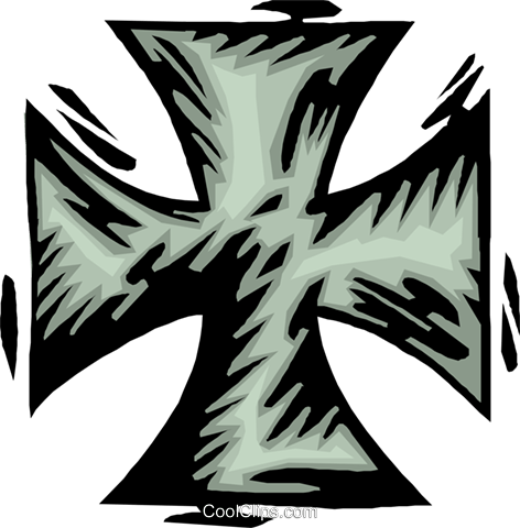 Iron Cross Royalty Free Vector Clip Art Illustration - Iron Cross (472x480)