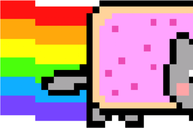 Nyan Cat Clipart - 8 Bit Nyan Cat (640x480)
