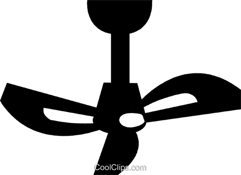 Ceiling Fan Royalty Free Vector Clip Art Illustration - Ceiling Fan (480x348)