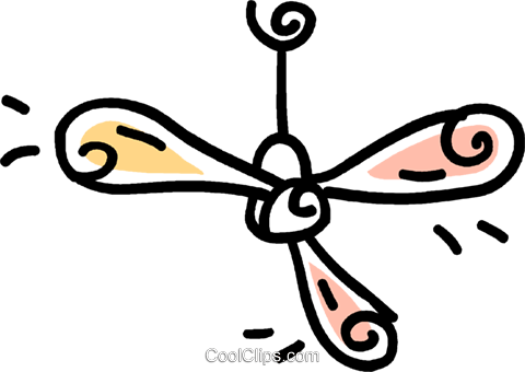 Ceiling Fan Royalty Free Vector Clip Art Illustration - Ceiling Fan Royalty Free Vector Clip Art Illustration (480x340)