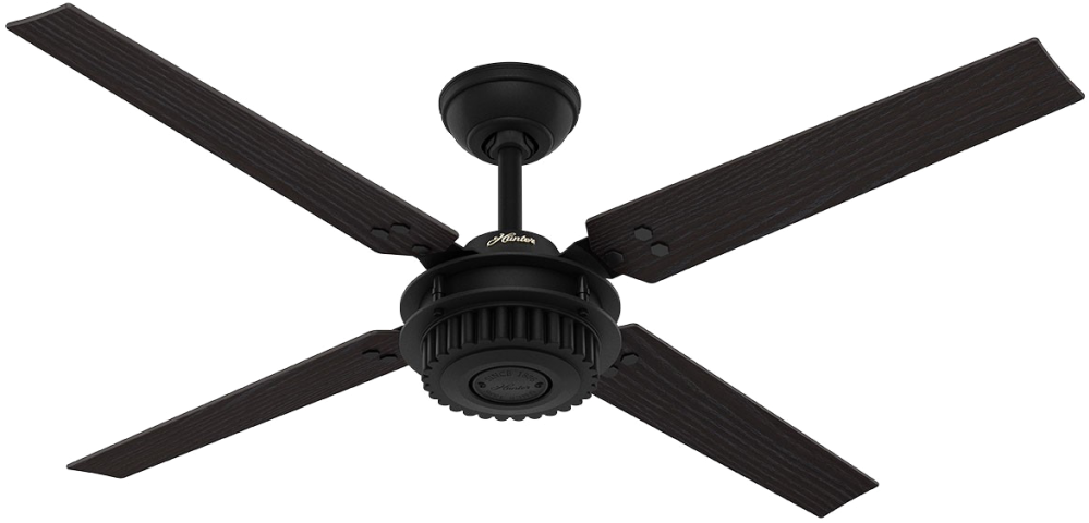 Ceiling Fan Png Background Image - Hunter Matte Black Ceiling Fan (1024x666)