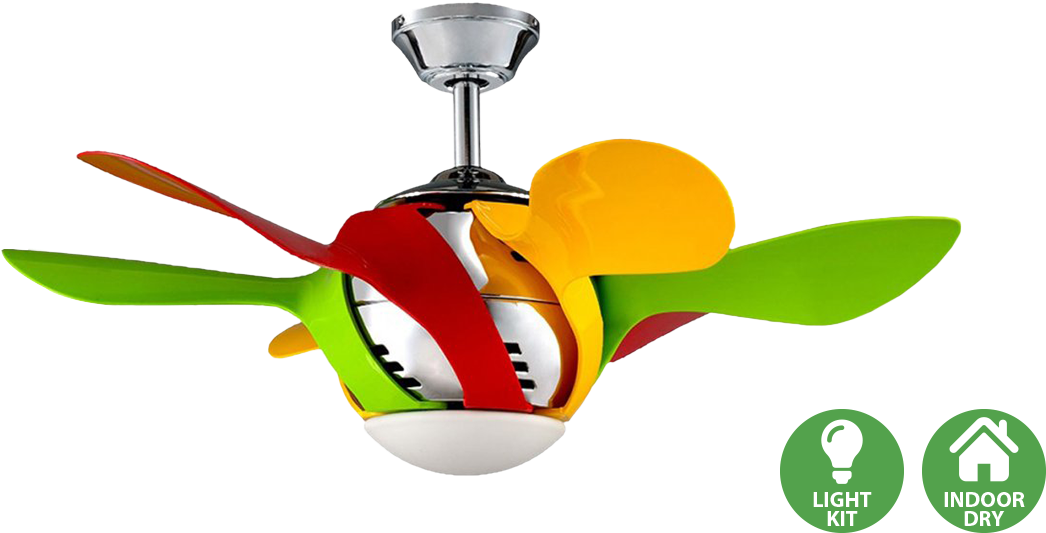 The Harlequin Ceiling Fan Is A 36″ Fanimation Kids - Crestwind Harlequin Ceiling Fan (1170x585)