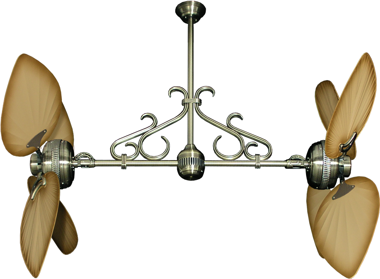 Dans Fan City Miami Twin Star Ii Double Ceiling Fan - Ceiling Fan (1600x1040)