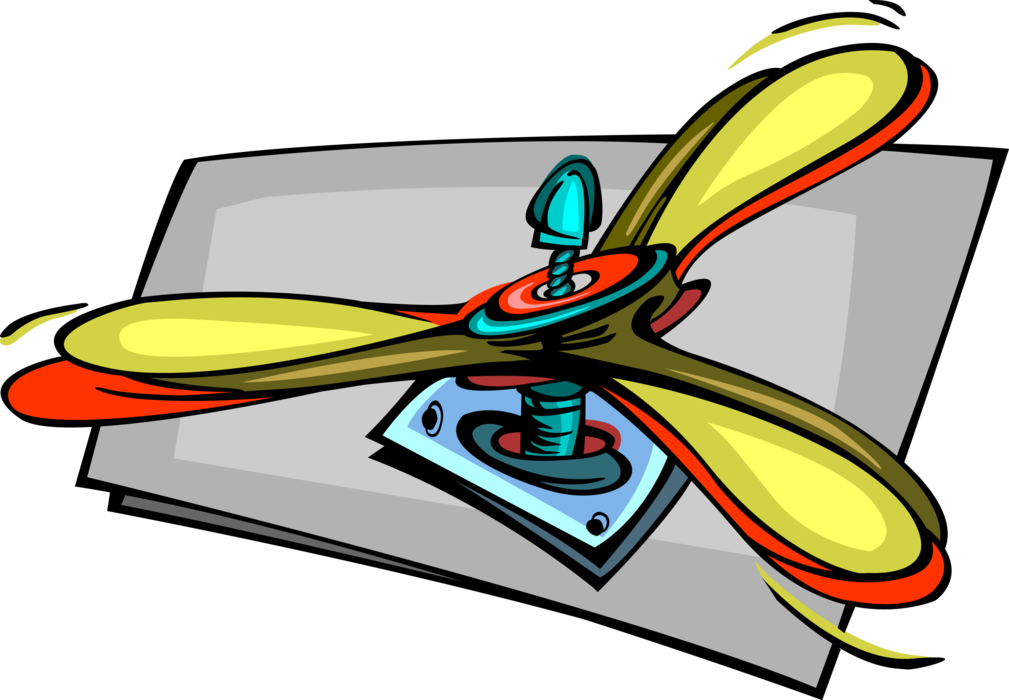 Vector Illustration Of Household Electric Fan Provides - Vector Illustration Of Household Electric Fan Provides (1009x700)