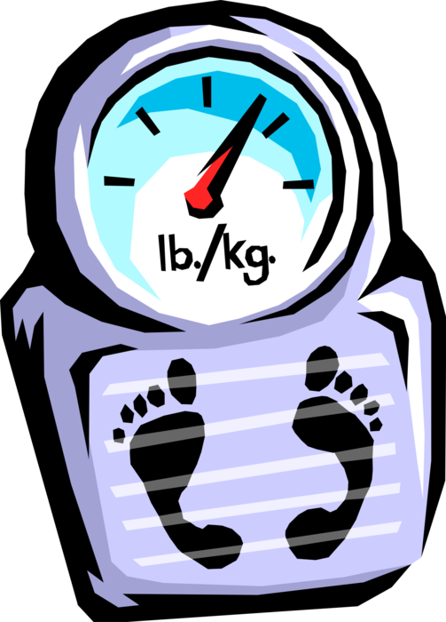 Vector Illustration Of Bathroom Weigh Scale Force-measuring - Much Do You Weigh (503x700)