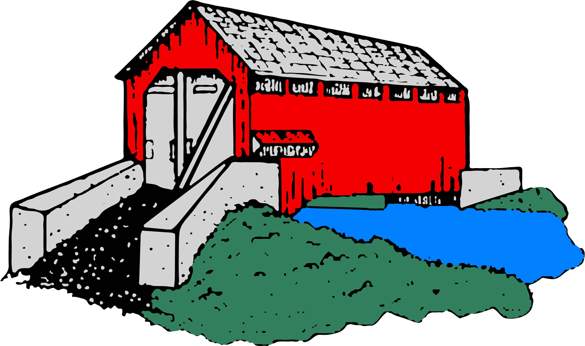 Covered Bridge Clip Art - Illustration (1200x710)