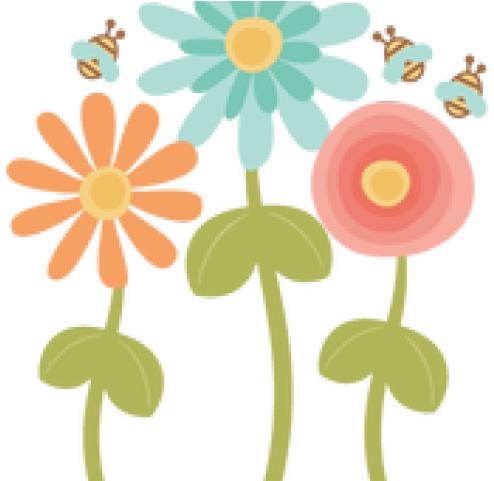Cute Spring Clipart - Cute Flowers Clipart Png (494x481)