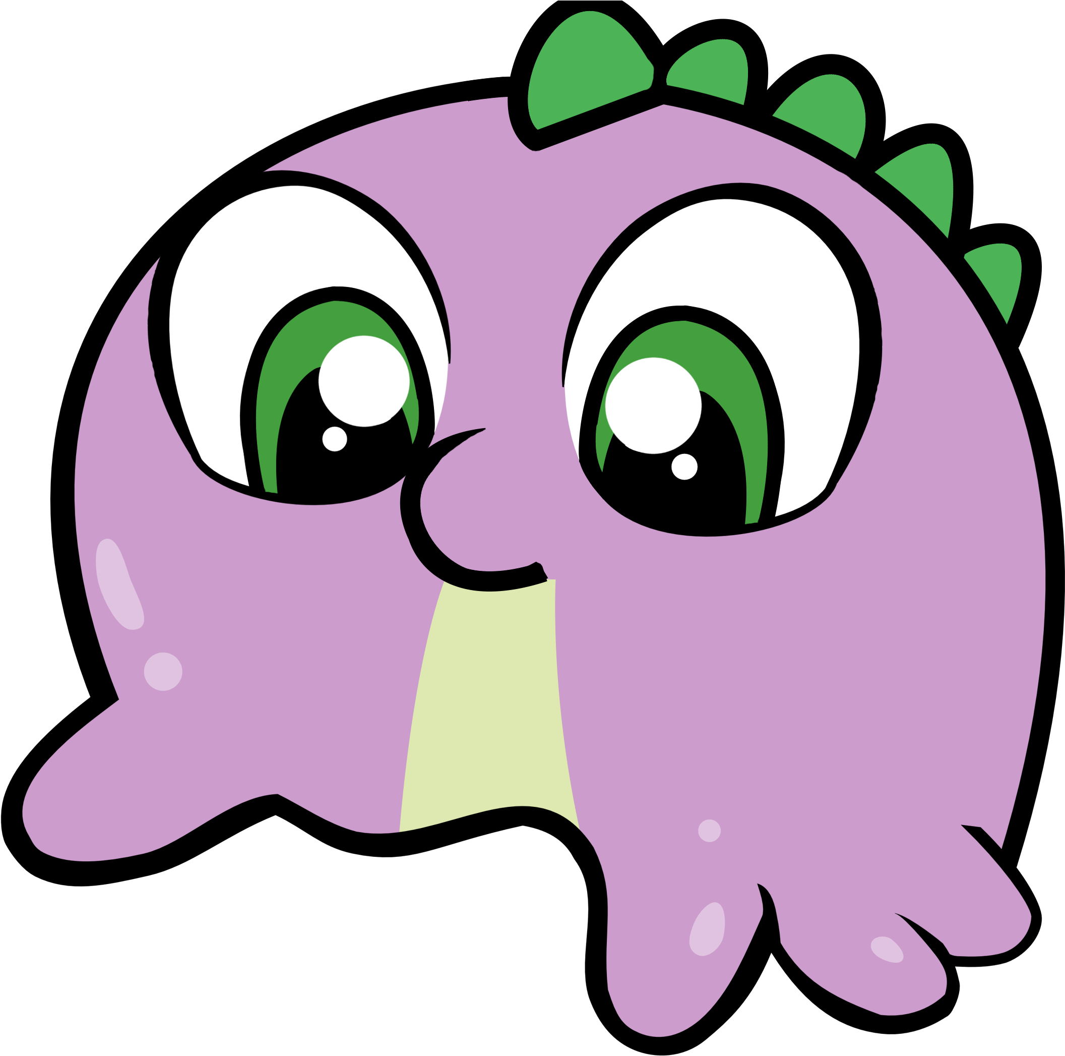 Whiskers Cat Clip Art Cat Green Pink Black Facial Expression - Whiskers Cat Clip Art Cat Green Pink Black Facial Expression (2162x2135)