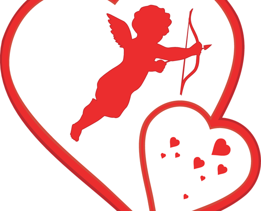525 X 425 9 - Valentines Day Cupid Clipart (525x425)