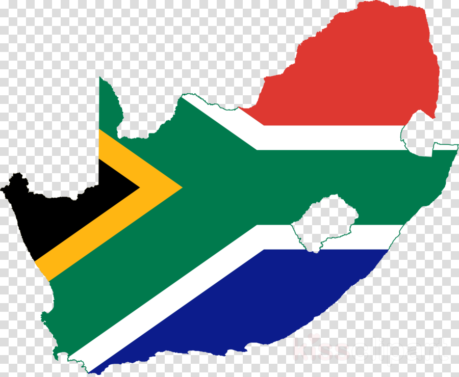 South Africa Flag Map Clipart Flag Of South Africa - South Africa Map Transparent (900x740)