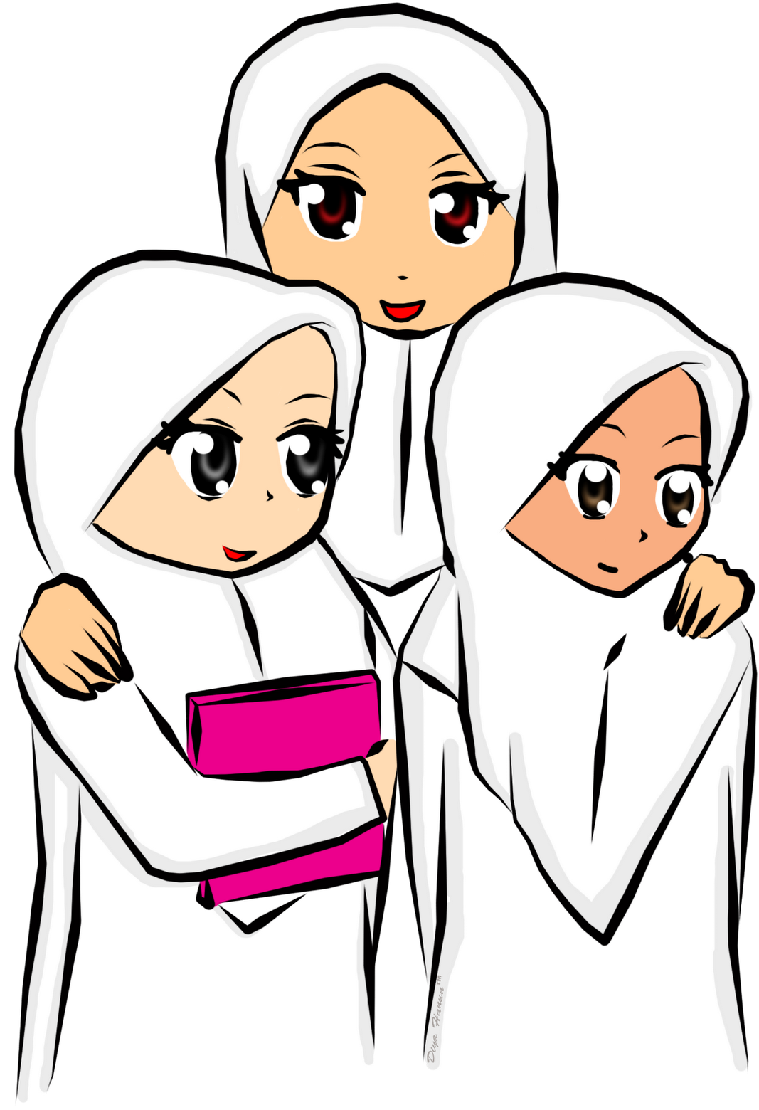 Random Chibi Doodle - Contoh Gambar Doodle Islami (1184x1600)