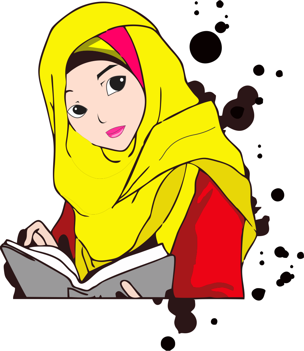Download Gambar Wanita Hijab Hd Format Png Dan Cdr - Perempuan Berhijab Cartoon Vector (977x1127)