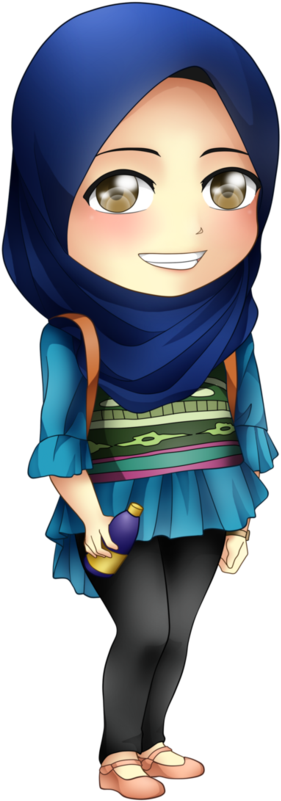 Hijab Girl Image Png Uihere Anime Hijab Teacher Clipart - Cartoon (752x1063)