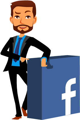 Facebook Marketer Image - Businessman Vector Characters Png (350x418)