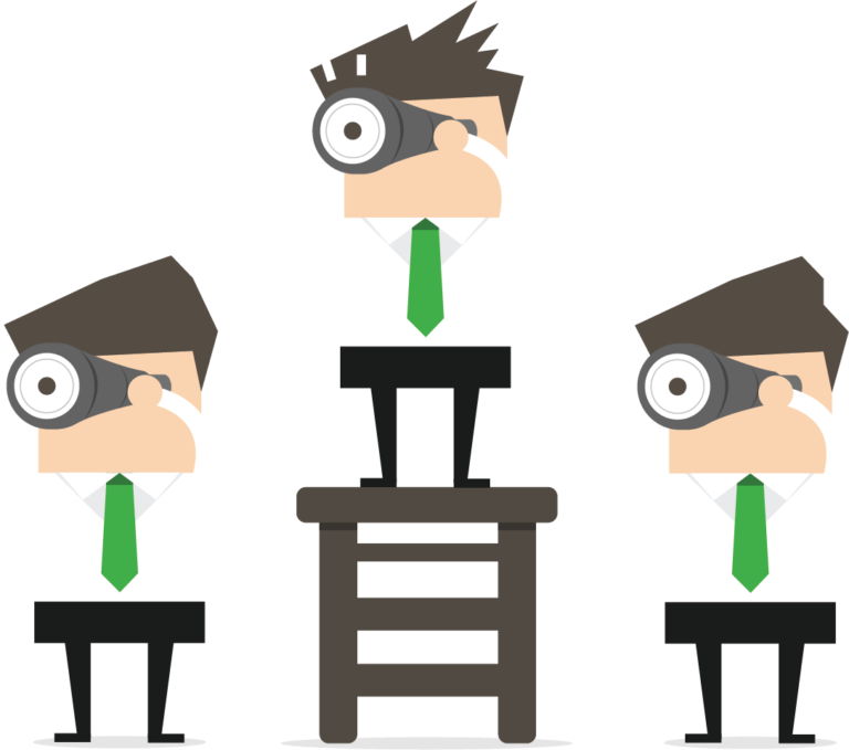 Business Men Looking Through Binoculars - Businessperson (768x679)