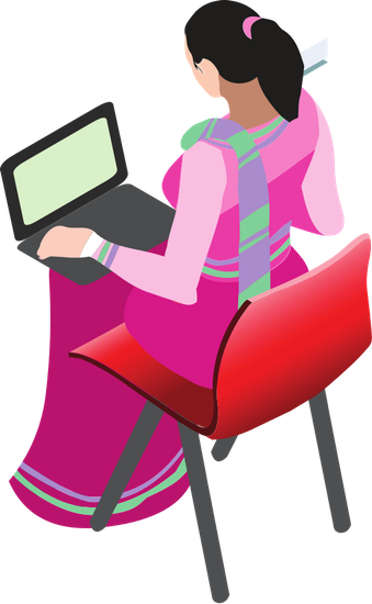 Business Indian 03 Isometric People - Businessperson (339x550)