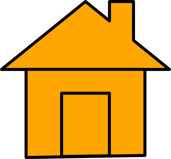 Orange House Icon (600x558)