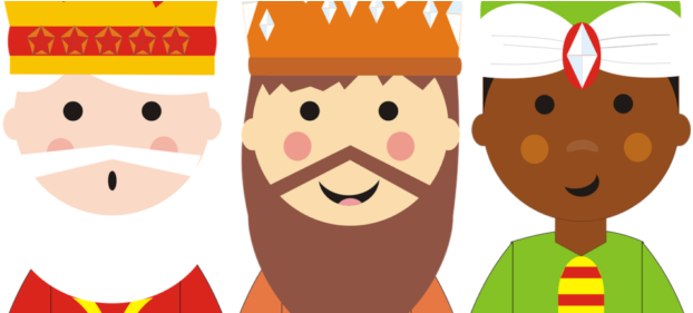 Three Wise Men - Reyes Magos Melchor Gaspar Y Baltasar Animados (650x280)
