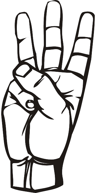Three Fingers Cliparts - Letter W In Sign Language (320x640)