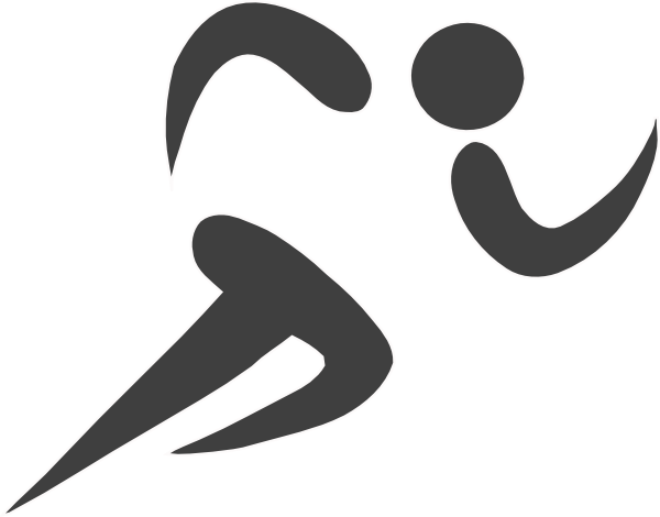 Pix For Running Girl Stick Figure Clip Art - Olympic Running Symbol (600x470)