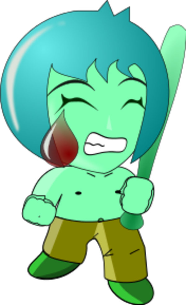 Girl Crying Mad Chibi Cartoon Comic - Clip Art (600x985)