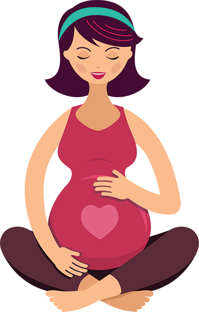 Pregnancy & Adult Massage - Pregnant Cartoon Transparent (400x626)