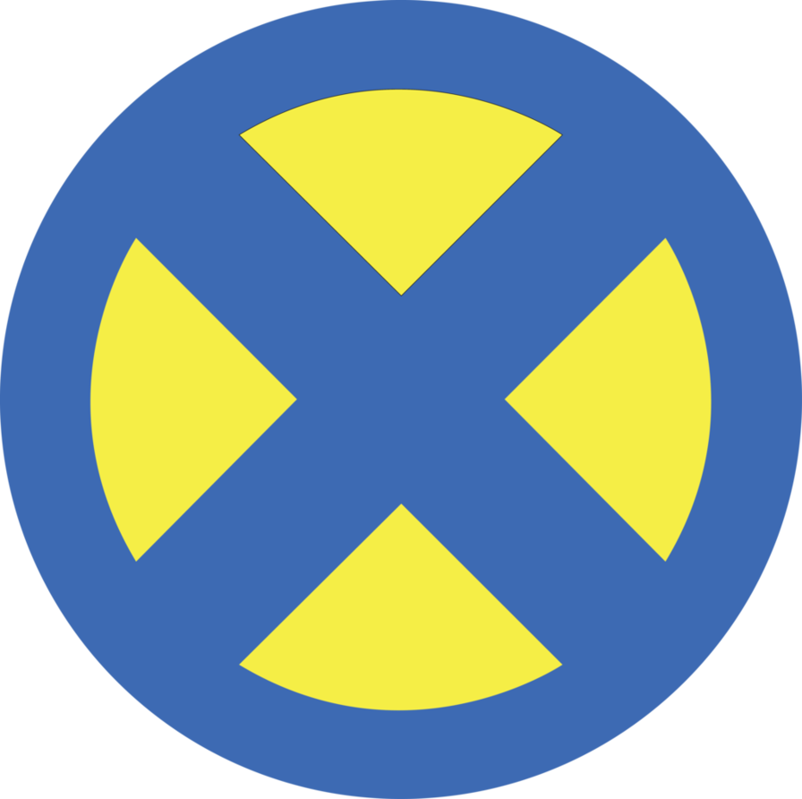 X Men Symbol Fill C1 By Mr Droy - Marvel X Men Symbol (896x892)