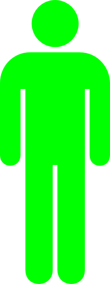 This Free Clip Arts Design Of Green Toilet Symbol Man - Men Toilet Sign (228x587)