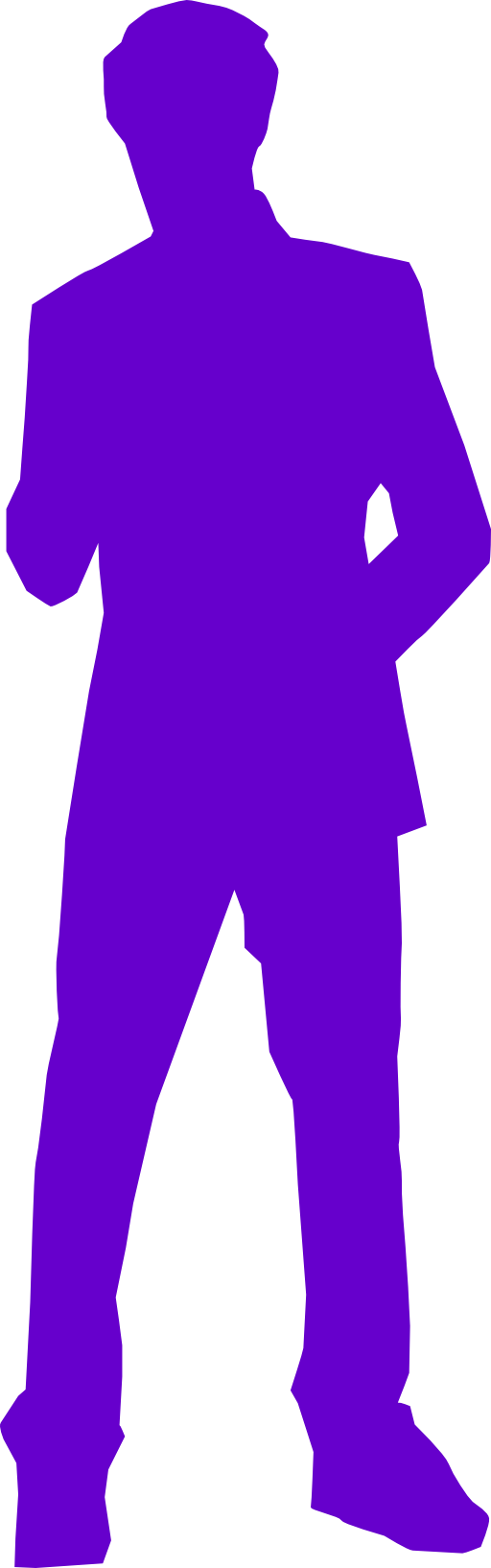 Man In A Suit - Purple Man Silhouette (512x1634)
