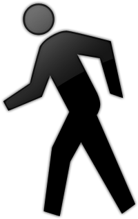 Pix For Person Walking Clipart - Pedestrian Crossing Sign Transparent (512x512)