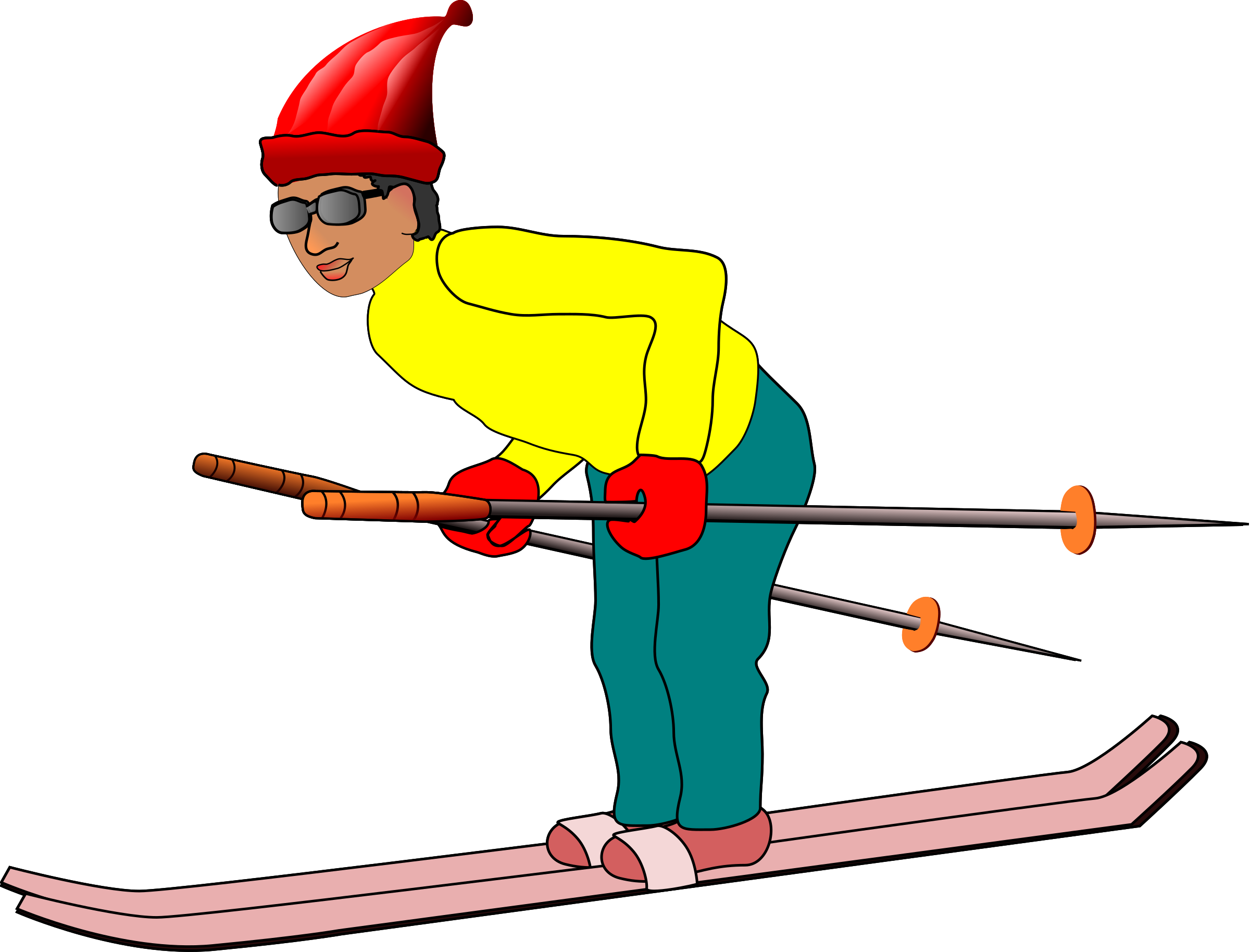 Ski Man - Free Clipart Ski (2400x1828)