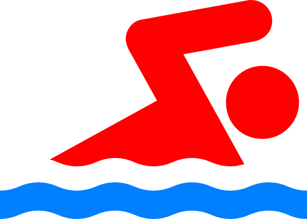 Clipart People Swimming - Person Swimming Clipart (600x428)