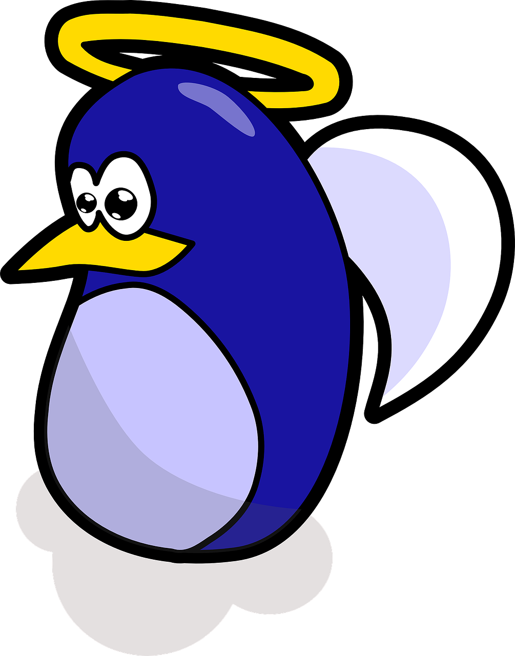 Free Vector Angel Penguin Clip Art - Penguin Clip Art (1005x1280)