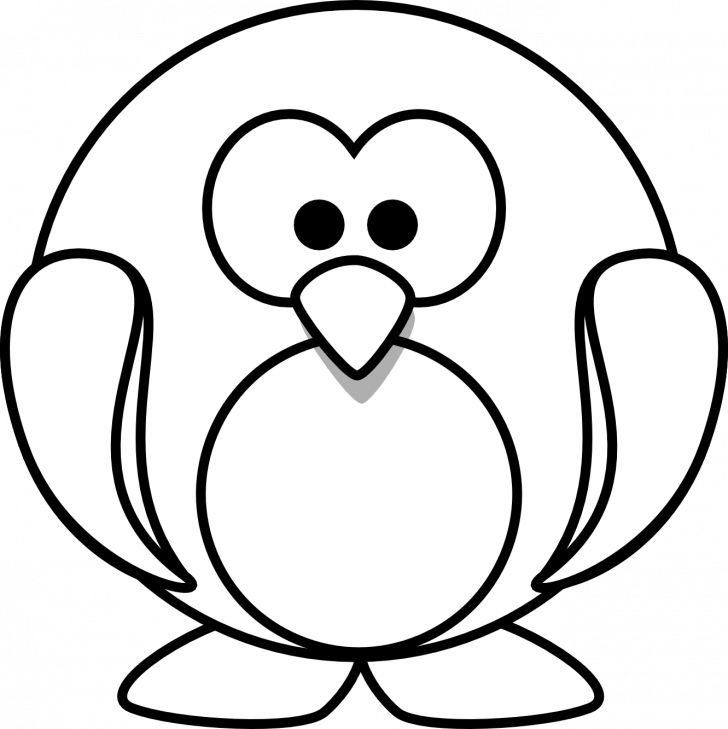 Cute Penguins Coloring Clip Art Cartoon Baby Clipart - Penguin Coloring Pages (728x729)