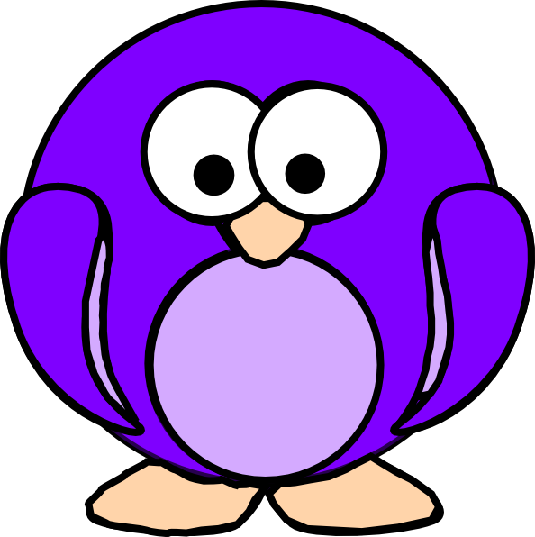 Purple Penguin Clip Art At Clkercom Vector - Say No To Plastic Bags (594x596)