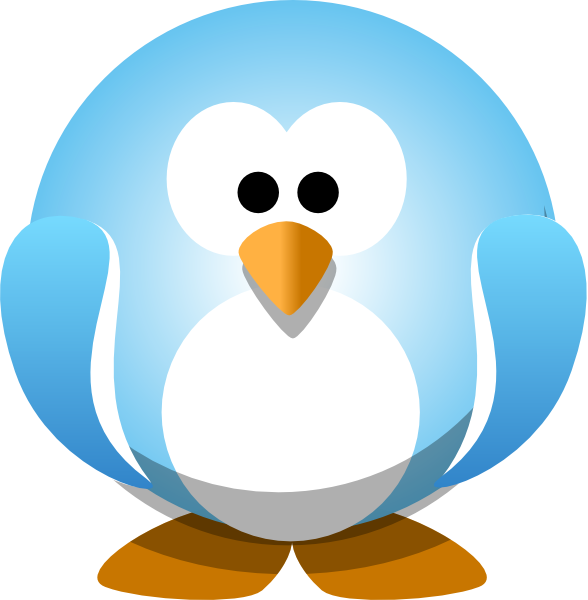Blue Penguin Clip Art (588x600)