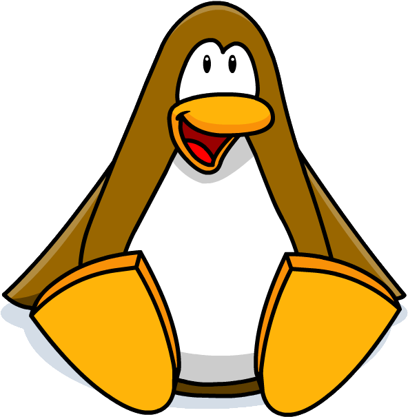 Player Commands - Club Penguin Brown Penguin (628x627)