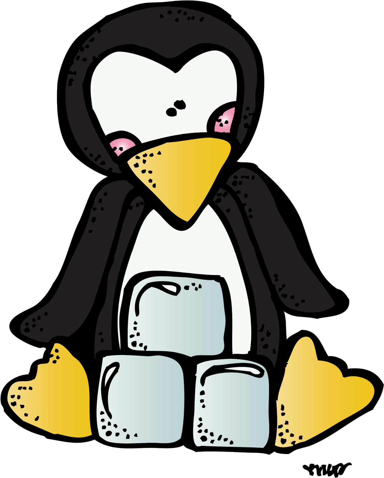 Melonheadz Penguin Cliparts - Melonheadz Winter Clipart (1293x1600)