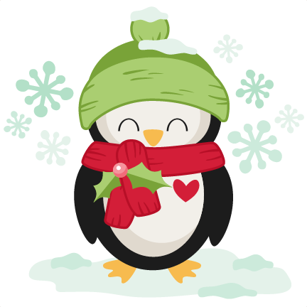 Winter Christmas Penguin Svg Scrapbook Cut File Cute - Miss Kate Cuttables Christmas (432x432)